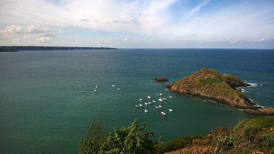 มณฑลบรีตัน, ทะเล, ชายฝั่ง, เกี่ยวกับเบรตอน, Bretagne, ธรรมชาติ, ท้องฟ้า, ท่าเรือ, ฝั่งทะเล, ฝรั่งเศส, ยุโรป
