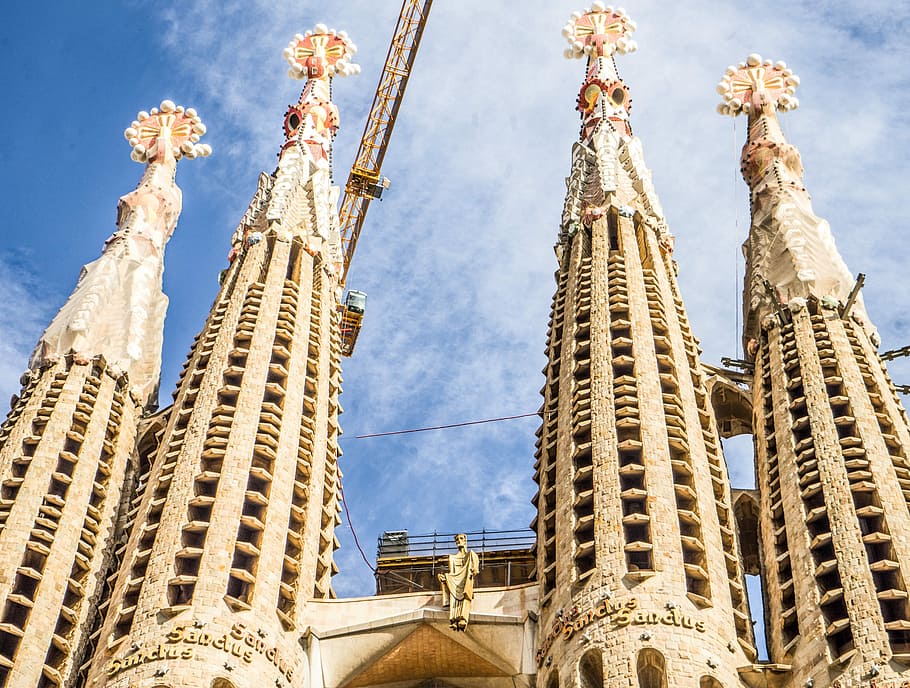 katedrála sagrada familia, sagrada família, katedrála, kostelní věž, kostel, náboženství, barcelona, Španělsko, architektura, Katalánsko, konstrukce