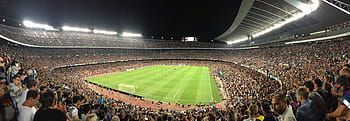 soccer stadium, football, stadium, barcelona, public, grass, spain, contest, sports, arena, stands