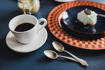 manis, sedikit, putih, makanan penutup coklat, biru, piring, toko kue, coklat putih, makanan penutup, kue, makanan