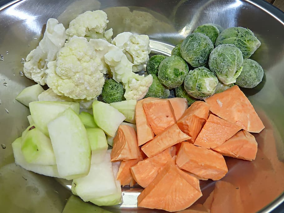 sayuran, flat, makanan, dapur, makan, vitamin, masakan organik, bio, kuliner, vegetarian, diet