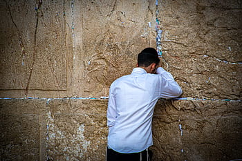 الحائط الغربي،  بيت المقدس،  مقدس،  متدين،  يهود،  دعاء،  حصاة،  إسرائيل،  دين،  الله،  حائط