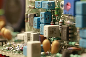 Electronics, Technical, Device, a technical device, inside of a computer circuit board, electronics industry, cable, circuit board, technology, large group of objects