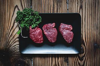 raw beef steaks, Raw beef, steaks, beef, meat, paleo, steak, top view, wood, food, wood - Material