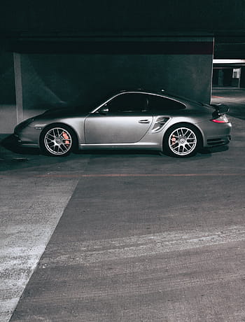 silver porsche 911 coupe, parking, car, gray, wheels, park, sedan, land Vehicle, transportation, street, mode of Transport