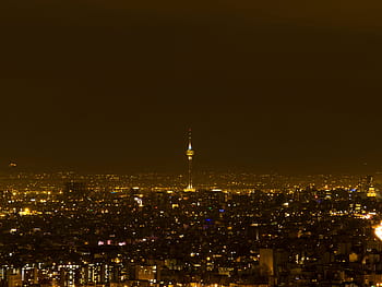 aereo, fotografia, edifici, ore notturne, foto, architettura, costruzione, infrastruttura, notte, luci, città