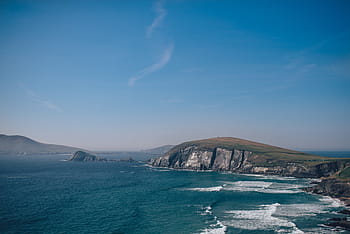 Insel Luftaufnahmen, Natur, Landschaft, Reise, Abenteuer, Wasser, Ozean, Meer, Strand, Wellen, Urlaub