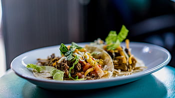 tacos, deska, jídlo, mexická, sýr, kukuřice, restaurace, večeře, hovězí, fazole, maso