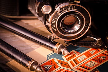 black, camera lens, table, agfa, vintage, camera, film, tripod, retro, analog, lens
