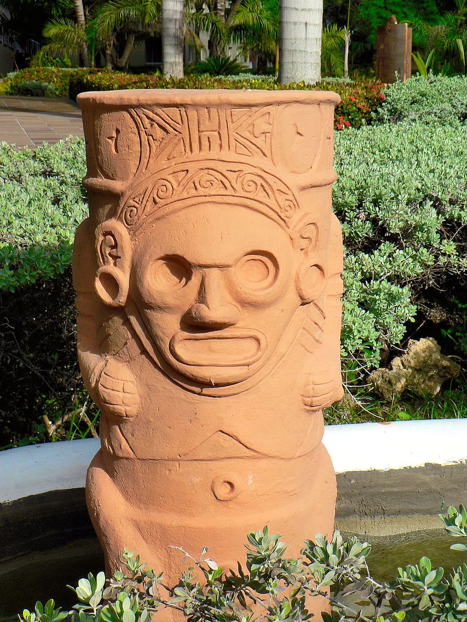dominican republic, statue, terracotta, divinity, decoration, maya