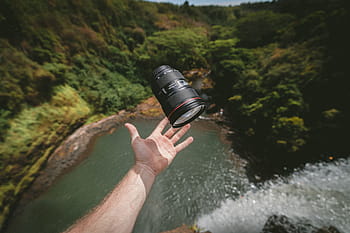 person, catching, camera lens, lens, telephoto, photographer, photography, travel, adventure, clouds, sky