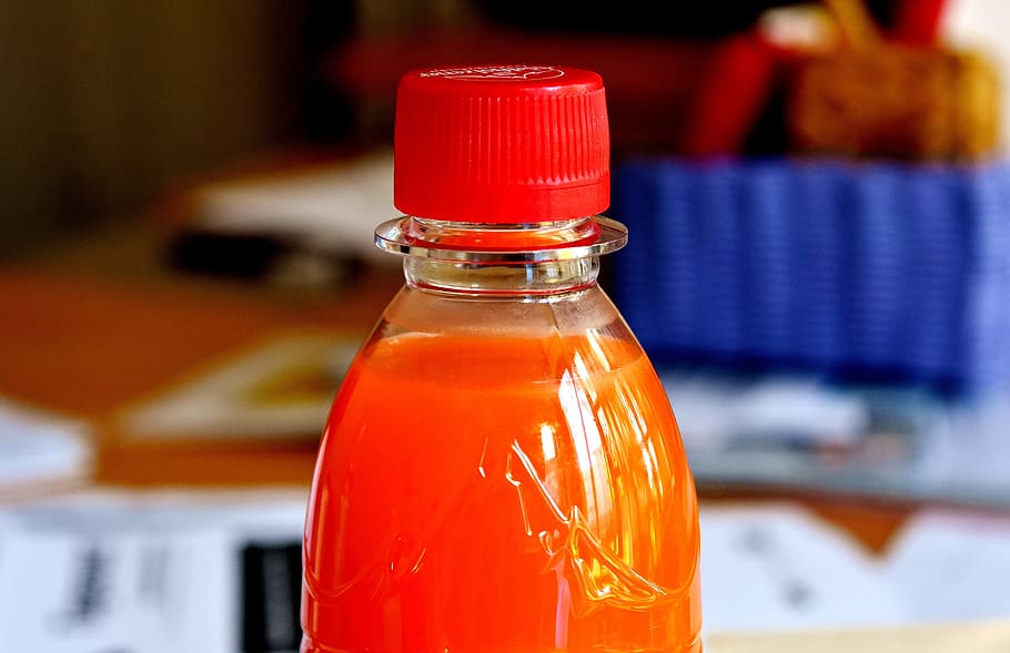 飲み物、 ボトル、 オレンジ、 ペットボトル、 のどの渇き、 リフレッシュ
