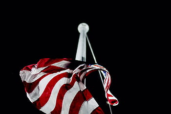 flag, america, gray, pole, flagpole, american, red, stripes, american Flag, uSA, patriotism