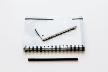 white, android smartphone, top, book, pen, black, notebook, mobile, black and white, phone, smartphone