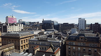 Glasgow, Skotsko, město, krajina, budova, panoráma města, budov, architektura