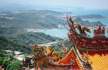Tajwan, jiufen, shifen, Tajpej, scena, podróżować, krajobraz, Azja, Góra, plaża