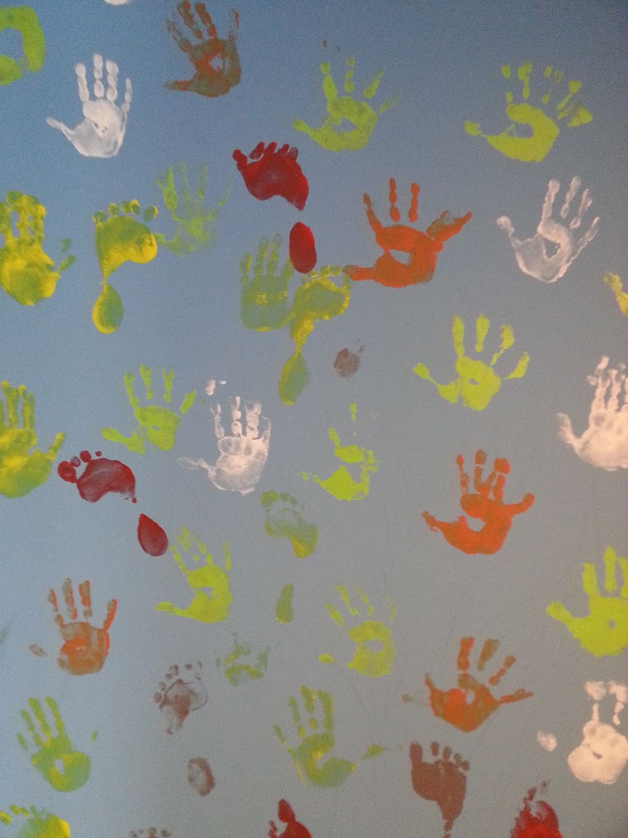 Hände, Reflexion Hand, Malerei, der Hand folgen