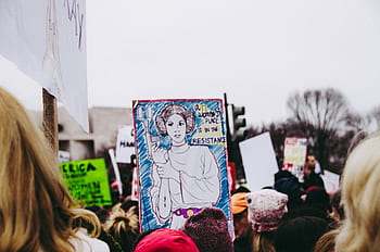mensen, man, vrouw, verenigen, protest, troef, religie, moslim, empowerment ', gelijkheid, verzameling