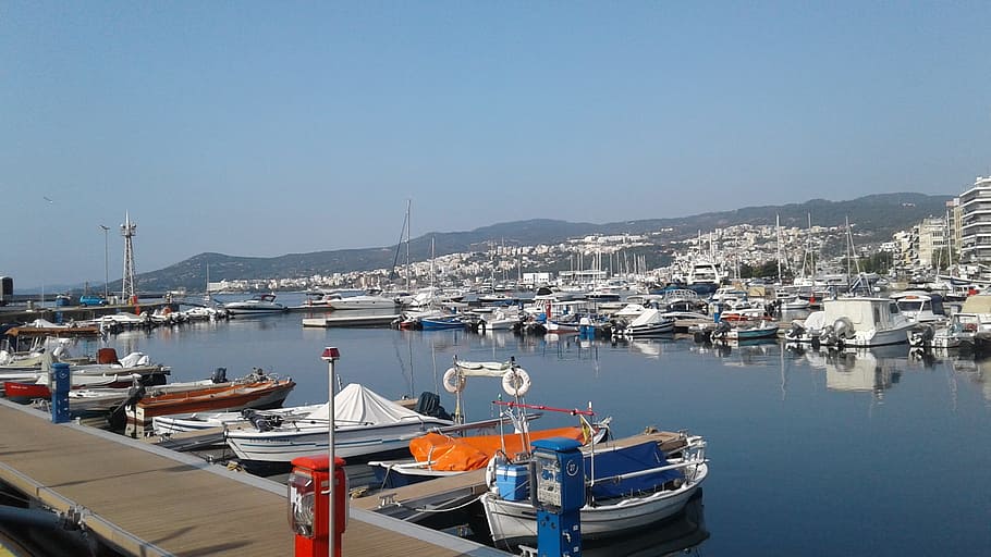 Ευρώπη, Ελλάδα, καβάλα, θάλασσα, βάρκες, Λιμάνι, τοπίο, νερό, ουρανός