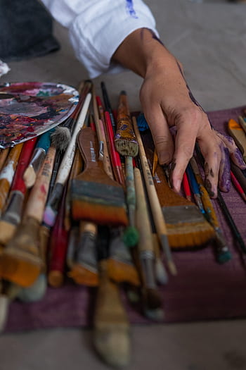 studio d'Arte, artista d'arte, dipingendo artistico, opera d'arte, Atelier, sfondo, bellissimo, spazzola, personaggio, classe, creativo