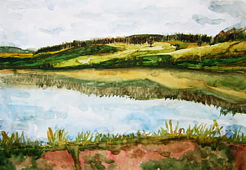 landscape, figure, drawings, nature, illustration, paint, art, pictured, watercolor, sketch, painting
