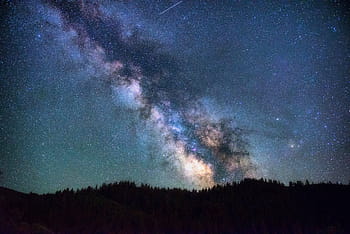 fotografování hvězd, astronomie, souhvězdí, temný, denní světlo, průzkum, les, galaxie, krajina, světlo, planeta