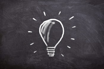 board, light bulb, chalk, success, knowledge, intelligence, idea, inspiration, think, education, invention
