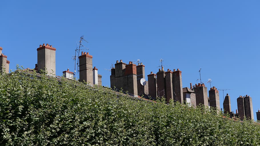 chimneys, roofs, roof, building, housetop, historically, architecture