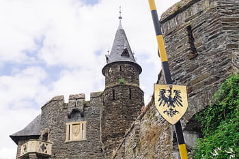 šedá, hrad, bílý, mraky, během dne, Šedá, beton, nebe, budova, struktura, architektura