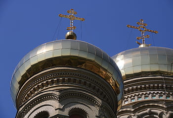 Lotyšsko, liepaja, karosta, katedrála, ruština, ortodoxní, kupole, cibule, střecha, kov, Rusko