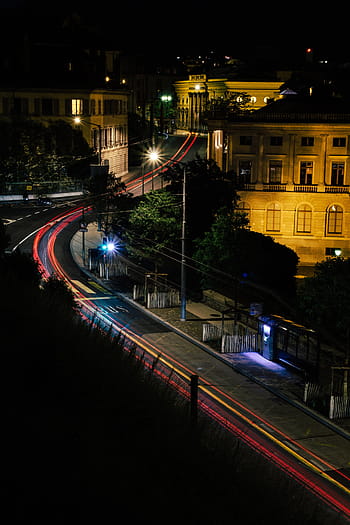timelapse fotoğraf, sokak, gece vakti, mimari, bina, altyapı, yol, ışıklar, köy, karanlık, gece