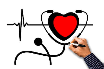 person, drawing, stethoscope, heart, bless you, pulse, heart rate, protection, care, investigation, medical