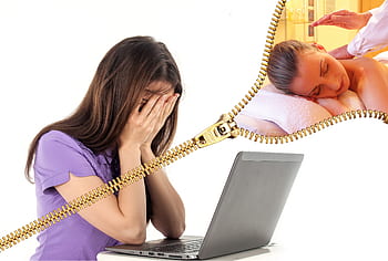burnout, work, despair, laptop, stress, headache, psychology, overwhelmed, relax, massage, calm
