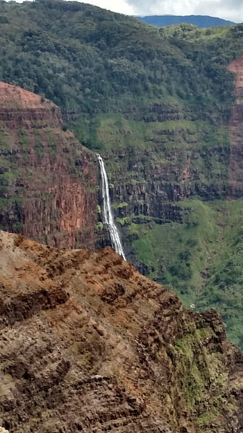 Kauai, Hawaii, Waimea, Perjalanan, kokee, pemandangan, air terjun, alam, gunung, sungai, di luar ruangan