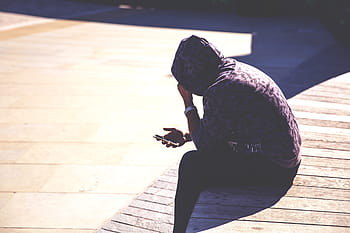 man, wearing, hoodie checks, mobile, iphone smartphone, urban, setting, hoodie, checks, iPhone, smartphone