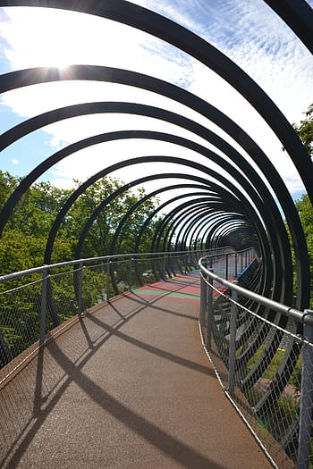 bridge, spiral, summer, oberhausen