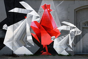 street art, painting, hangar, factory, decommissioned, decor, colors, graffiti, artistic, urban, bomb