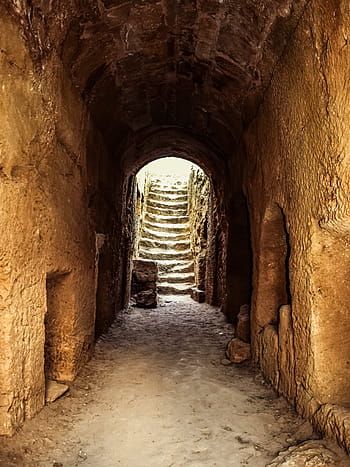 Zypern, paphos, Gräber der Könige, Stoa, Tunnel, Treppe, Archäologie, archäologisch, historisch, Stein, uralt