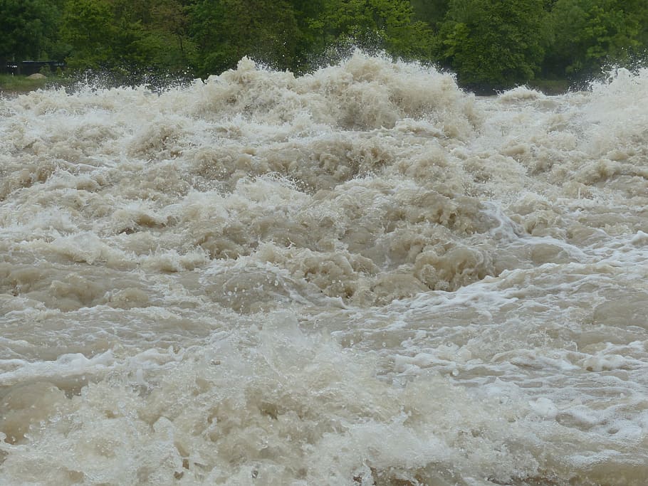 onda, corpo, acqua, acqua alta, iniettare, strudel, pericoloso, gorgo, spray, Danubio, tempo piovoso