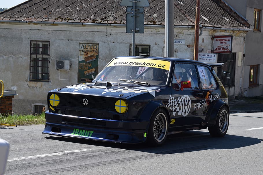 volkswagen, golf, vw, auto, vozidlo, gti, motoristický sport, závod, výkon, závody, modrý