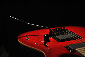 brown electric guitar, red, electric, guitar, electric guitar, music, rock, ibanez, musical instrument, arts culture and entertainment, indoors