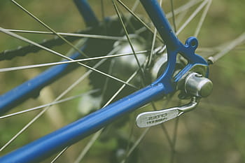 grey bicycle hub, tilt, lens, photography, bicycle, bike, wheel, spokes, transportation, spoke, close-up