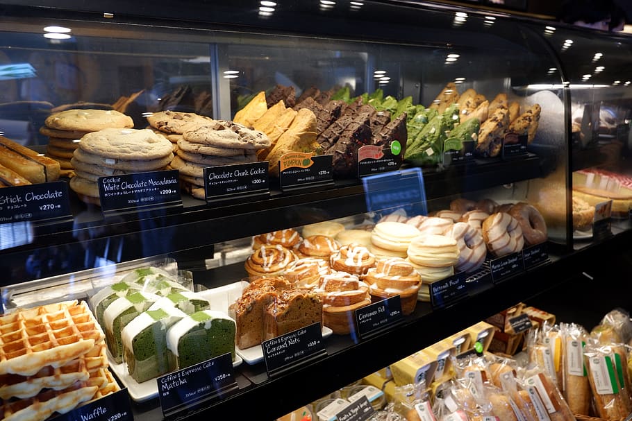 chléb, cukroví, starbucks, jídlo, Lahodné, pekařství, mouka, dort, potravina