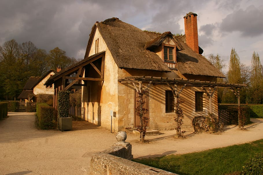 Farmhouse, Traditional, Rustic, Rural, building, france, house, architecture, built structure, building exterior, sky