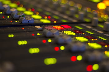 detailní, fotografování, Zvuk, smíšený, Černá, audio mixer, rádio, mixéru, studio, médií, technologie