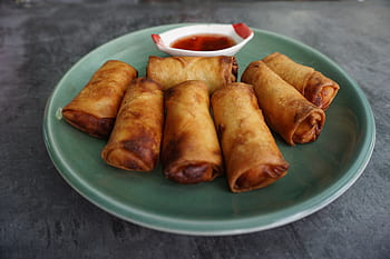 egg roll, spring roll, asian, chinese, spring, deep, dough, delicious, crispy, cuisine, snack