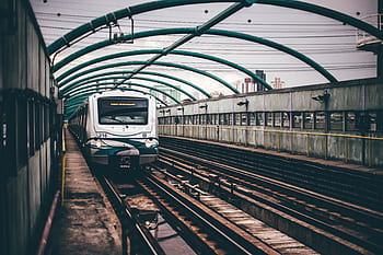 train, station, metro, railroad, railway, tracks, city, urban, transportation
