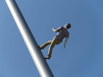 walking, sky, heaven, help, us, Man, Walking To The Sky, Heaven Help Us, man walking to the sky, artwork, documenta ix