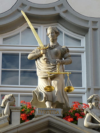 wittenberg, town hall, historic center, lutherstadt, historically, monument, justitia, justice, judgment, sword, horizontal