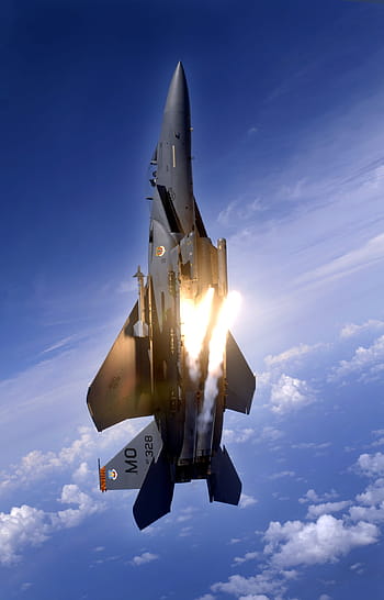 šedá, f-15, f -15 stíhací letoun, stíhačka, vertikální, stoupání, letadlo, proud, bojovník, letoun, vojenský